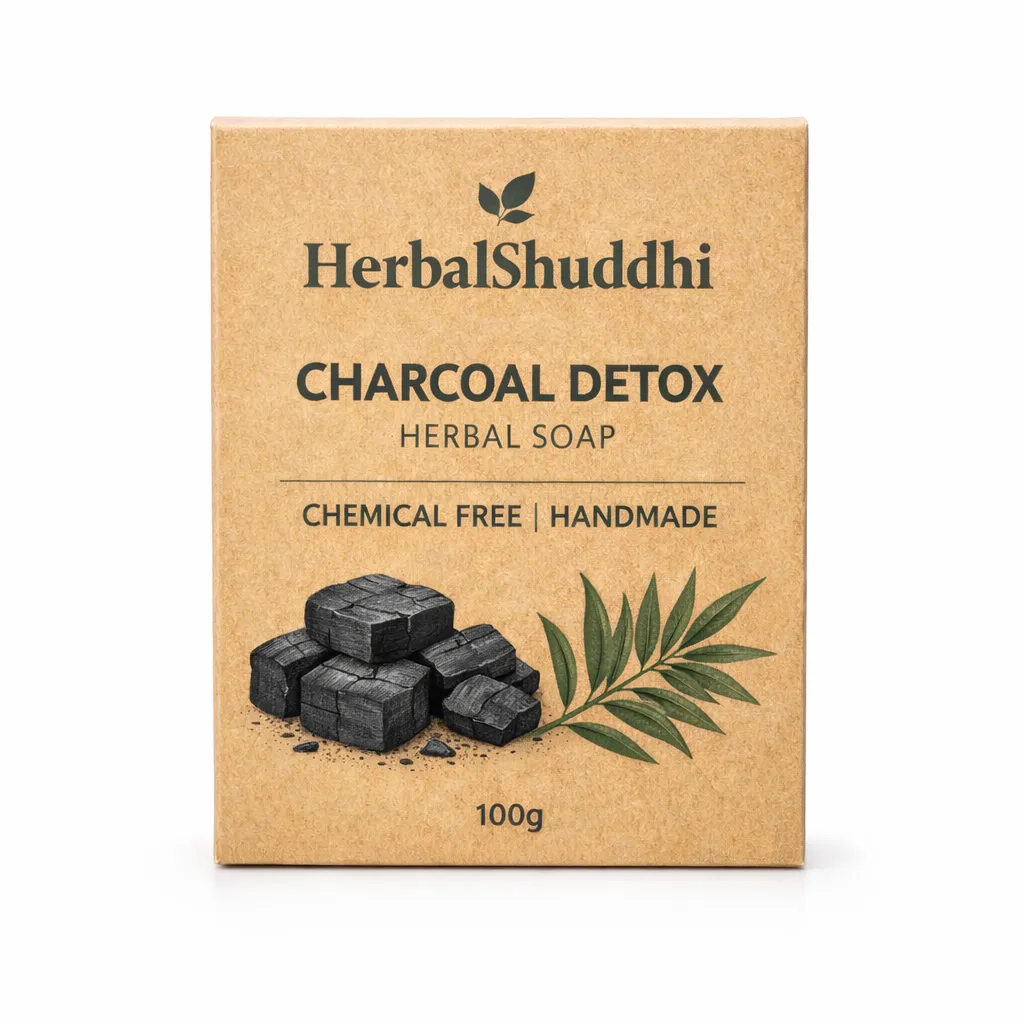Herbal charcoal soap