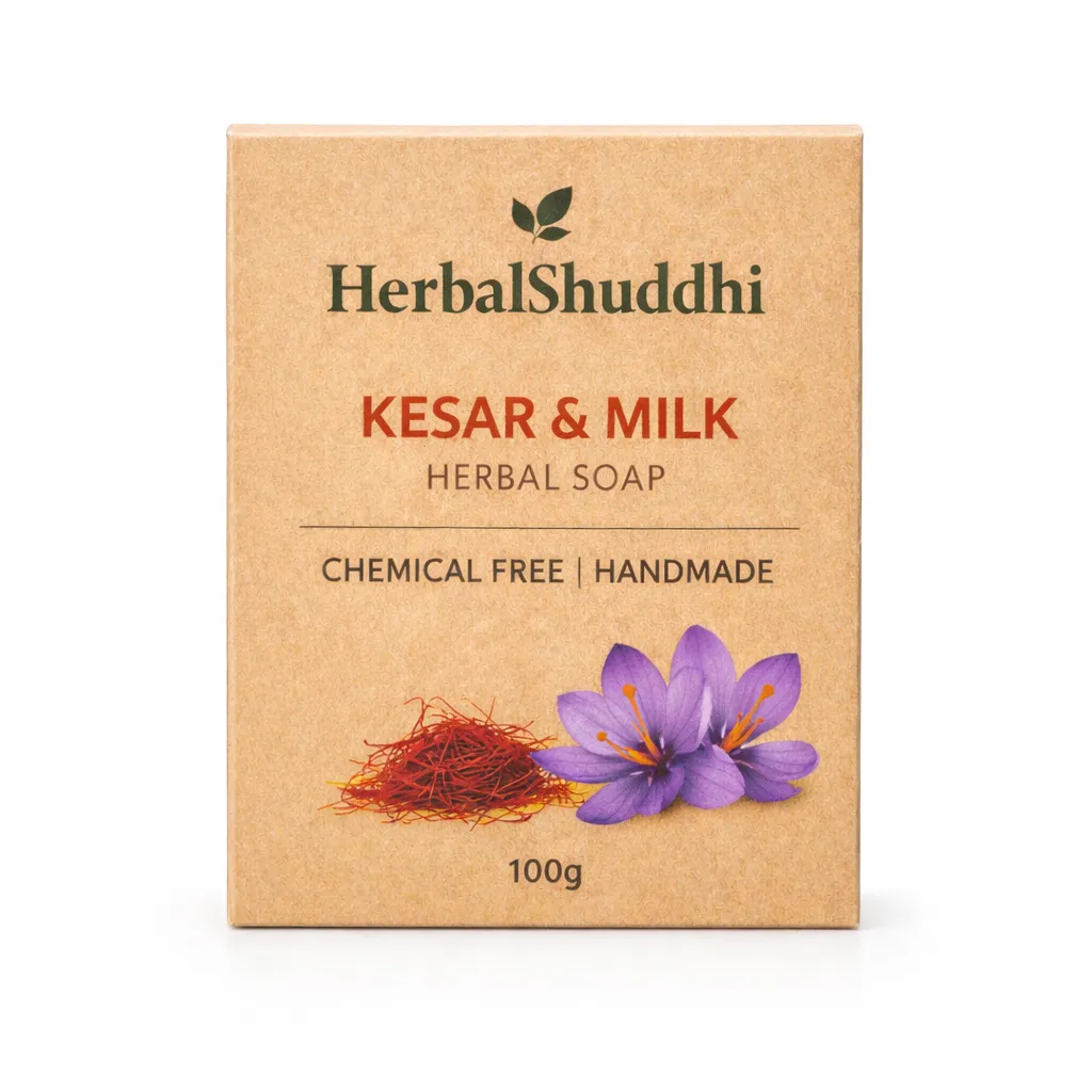 Herbal kesar milk soap